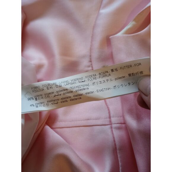 Zara NWOT Women's Size XS Pink Satin Fitted Mini Dress - Picture 7 of 7
